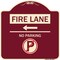 Signmission Fire Lane No Parking W/ No Parking & Left Arrow Heavy-Gauge Alum Sign, 18" x 18", BU-1818-24012 A-DES-BU-1818-24012 - alternate 1